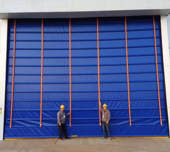 Quick Action Fast Stacking PVC Folding Interior High Speed Rolling Folding Roll up Rapid Fold up Windproof Shutter Door