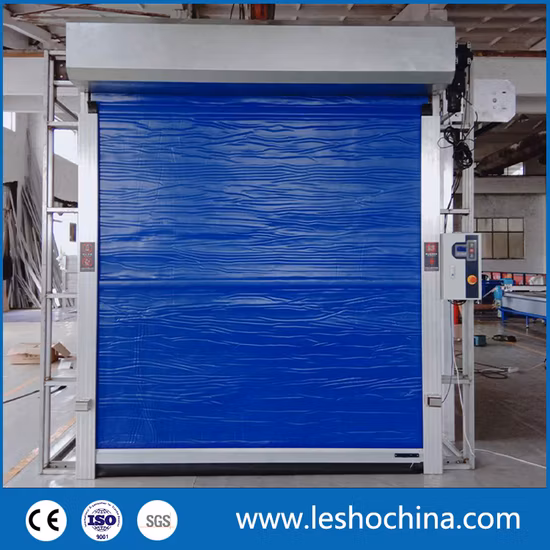 Industrial Automatic PVC Fabric Thermal Insulated Freezer Room Fast Acting Overhead Rapid Roller High Speed Rolling Quick Roll up Doors for Cold Storage